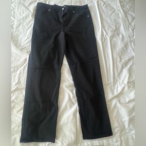 Express Straight Ankle High Rise Black Jean, size 14 long